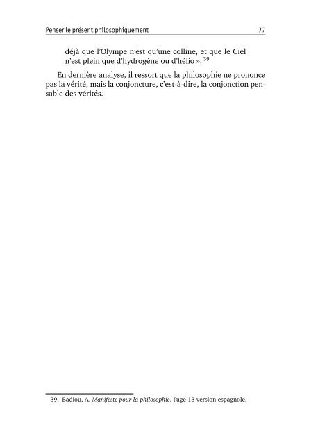 Introduction à la pensée d'Alain Badiou. Les quatre ... - Nessie