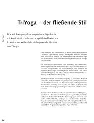 TriYoga – der fließende Stil