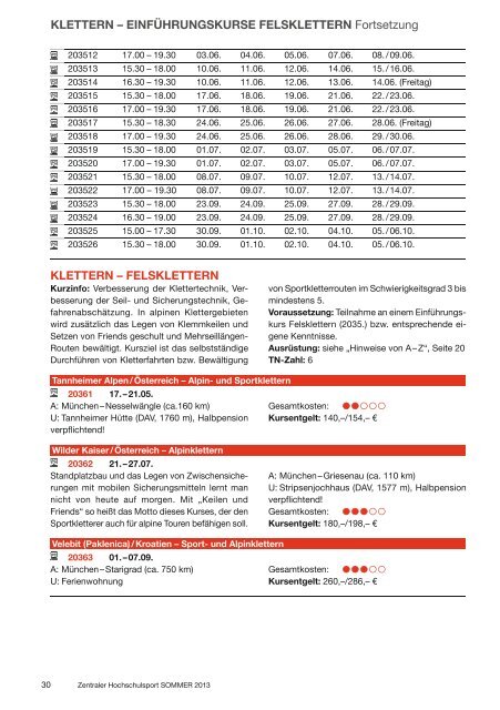 Sportprogramm Sommer 2013 - ZHS