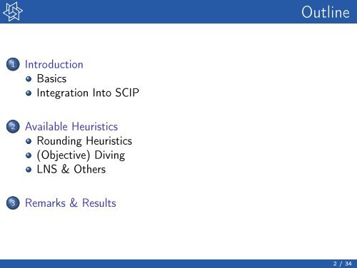 Primal Heuristics in SCIP - ZIB