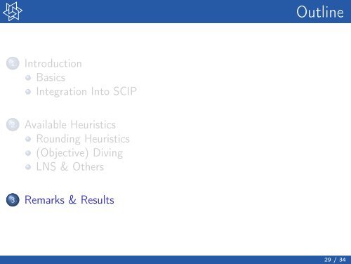 Primal Heuristics in SCIP - ZIB