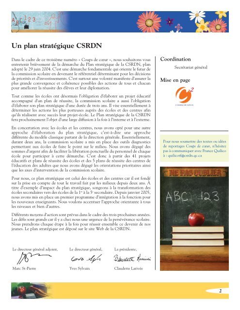 Avril 2005 - Commission scolaire de la Rivière-du-Nord