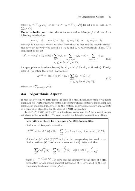 Implementation of Cutting Plane Separators for Mixed Integer ... - ZIB