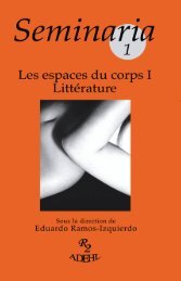 Les espaces du corps I. Littérature - Adehl