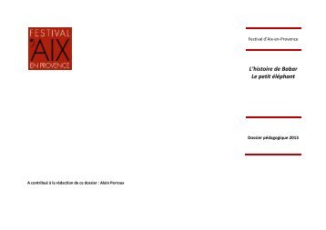 Dossier pédagogique "L'histoire de Babar" - Académie d'Aix-Marseille