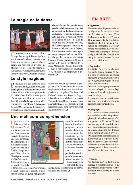 société et culture - Maroc Hebdo