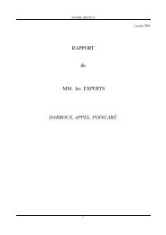 RAPPORT de MM. les EXPERTS DARBOUX, APPEL, POINCARÉ