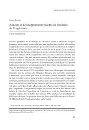 Aspects et développements récents de l'histoire de l ... - Gesnerus