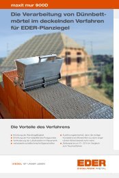 Die Verarbeitung von Dünnbett- mörtel im deckelnden Verfahren für ...