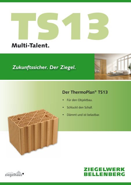Produktprospekt ThermoPlan® TS13 - Ziegelwerk Bellenberg, Wiest ...