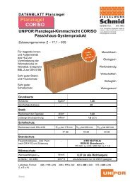 UNIPOR Planziegel-Kimmschicht CORISO Passivhaus-Systemprodukt