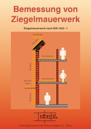 Bemessung von Ziegelmauerwerk Bemessung von Ziegelmauerwerk