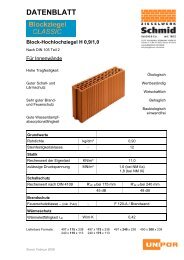 DATENBLATT Block-Hochlochziegel H 0,9/1,0