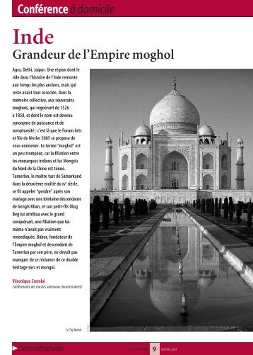 Inde, Grandeur de l'empire moghol - Arts et Vie