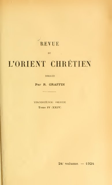 Revue de l'Orient chrétien - CatholicaPedia