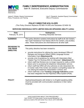 family administration assistance