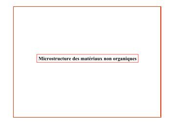 Microstructure des matériaux non organiques - mms2