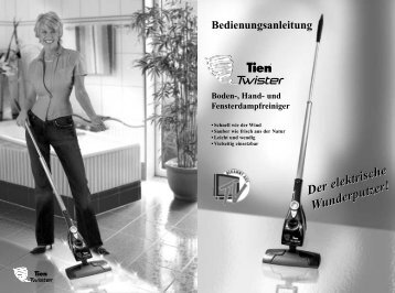 Boden-, Hand- und Fensterdampfreiniger - Tien Versand GmbH