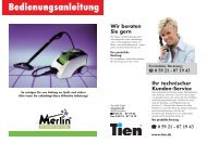 Persönliche Beratung: 0 59 21 - 87 19 43 - Tien Versand GmbH