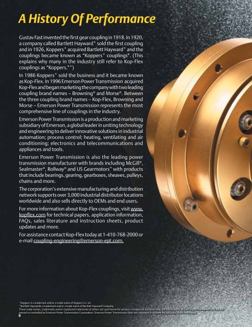 Turbomachinery Coupling Catalog - Emerson Industrial Automation