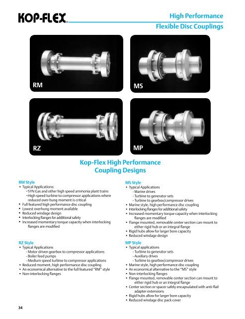 Turbomachinery Coupling Catalog - Emerson Industrial Automation