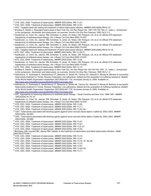 Alaska Tuberculosis Program Manual - Epidemiology - State of Alaska