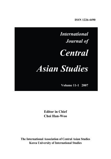 Central Asian Studies - IACD(Institute of Asian Culture ...