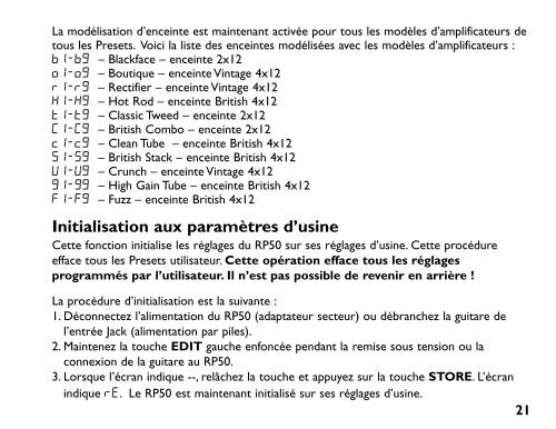 RP50 Manual French - Digitech