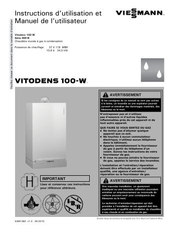 Instructions d'utilisation et Manuel de l'utilisateur ... - Viessmann