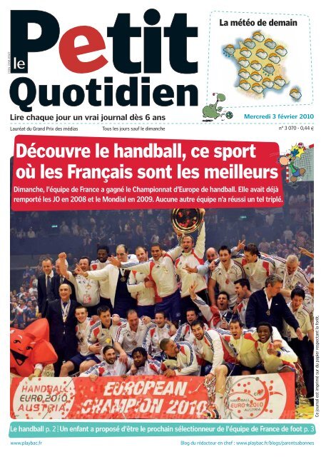 Découvre le handball, ce sport où les Français sont les ... - Play Bac