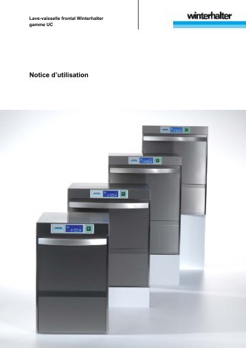 Notice d'utilisation - Winterhalter