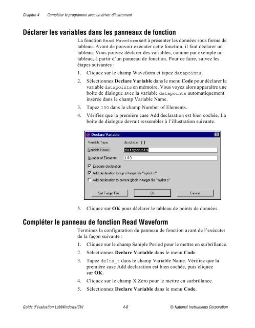 Guide d'évaluation LabWindows/CVI - ElectronicsAndBooks