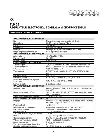 datasheet documentation Tecnologic - C2AI