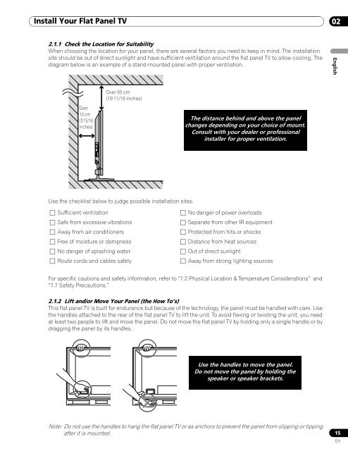 1 Introduction to the 20FD Series Flat Panel TVs - Pioneer Electronics