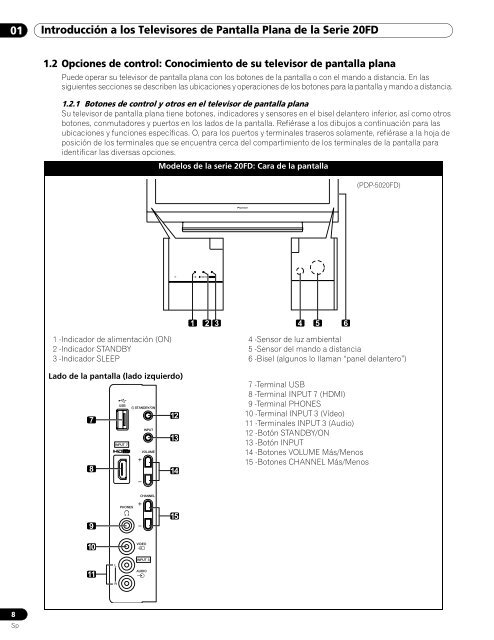 1 Introduction to the 20FD Series Flat Panel TVs - Pioneer Electronics