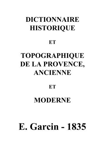 E. Garcin - 1835 - Université de Provence