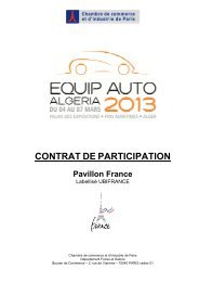 EQUIP AUTO 2013 - Contrat de participation Exposant