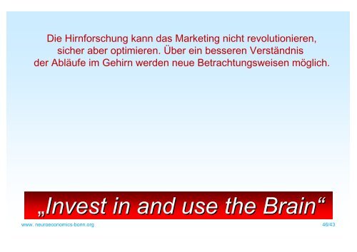 Einblicke ins Kundengehirn mit Verfahren der ... - Neuromarketing