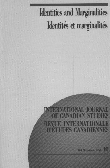 Identities and Marginalities/Identités et marginalités - Conseil ...