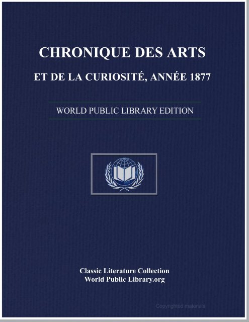 chronique des arts et de la curiosité, année 1877 - World eBook ...