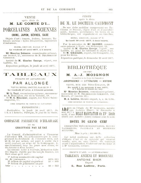 chronique des arts et de la curiosité, année 1877 - World eBook ...