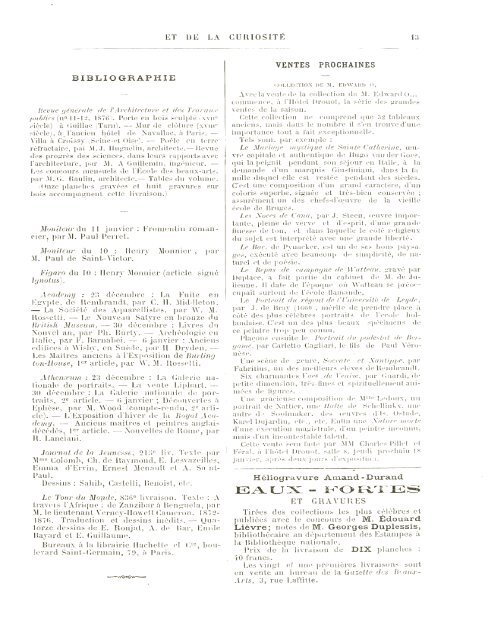 chronique des arts et de la curiosité, année 1877 - World eBook ...