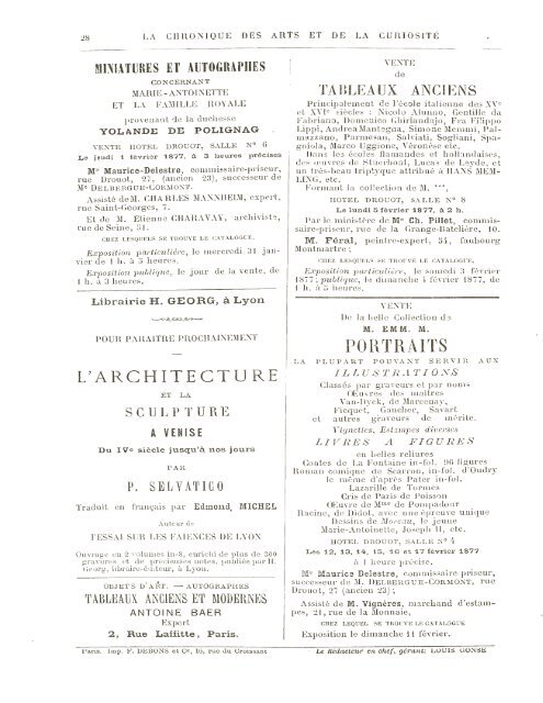 chronique des arts et de la curiosité, année 1877 - World eBook ...