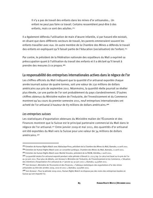 Télécharger le rapport complet - Human Rights Watch