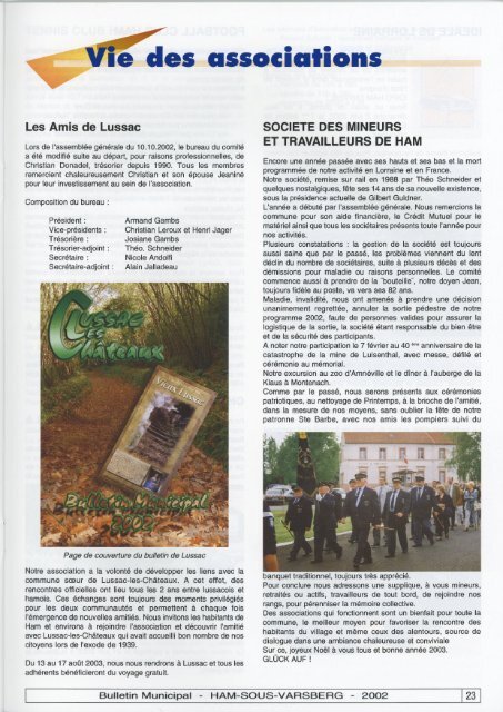 Bulletin Municipal HAM-SOUS-VARSBERG 2002. - Bulletins ...