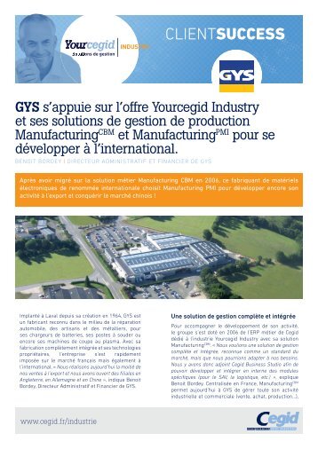 Témoignage GYS - Cegid.fr