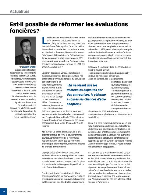 Le crédit-bail immobilier - CMS Bureau Francis Lefebvre