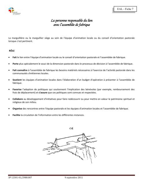 Équipes d'animation locales - Eglise catholique de Québec