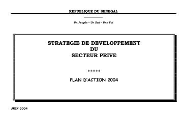 STRATEGIE DE DEVELOPPEMENT DU SECTEUR PRIVE ... - Asepex