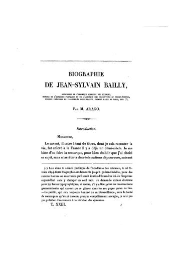 Biographie de Jean-Sylvain Bailly par François Arago, lue en ...